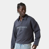 Playtime Ombre Blue Polo Crewneck Sweatshirts Eme Studios