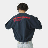 Roots Navy Oversized Crewneck Sweatshirts Eme Studios