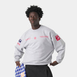 Building Heather Grey Oversized Crewneck Sweatshirts Eme Studios
