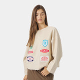 Patches Sand Oversized Crewneck Sweatshirts Eme Studios