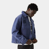 Wake Straight Navy Coat Outerwear eme