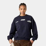 Zenit Navy Oversized Crewneck Sweatshirts Eme Studios