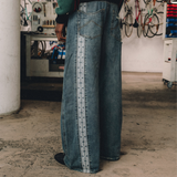 Morgan Blue Balloon Denim Pants Pants Eme Studios