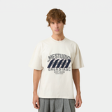 Double Patch Grey Oversized Tee T-shirts Eme Studios
