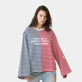 Roguish Navy Striped Long Sleeve T-shirts eme