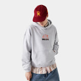 Due Heather Grey Oversized Hoodie Hoodies eme