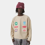 Patches Sand Oversized Crewneck Sweatshirts Eme Studios