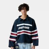 Bachatas Navy Polo Crewneck Sweatshirts Eme Studios