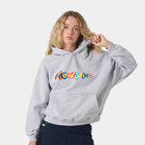 Stickers Grey Oversized Hoodie Hoodies Eme Studios
