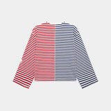 Roguish Navy Striped Long Sleeve T-shirts eme