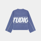 Thrill Crown Blue Reverse Crewneck Sweatshirts Eme Studios
