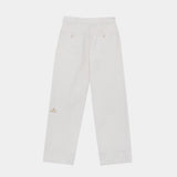 Striped Off Sand Baggy Pants Pants eme