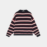 Sweet Navy Knit Polo Knitwear eme