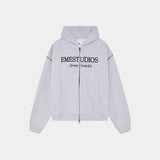 Capri Heather Grey Full Zip Hoodies eme