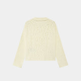 Kiff Off Sand Distressed Knit Polo Knitwear eme