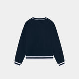 Academy Navy Oversized Crewneck Sweatshirts Eme Studios