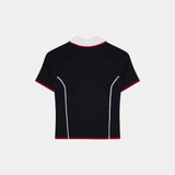 Fete Navy Knit Polo Woman Knitwear Eme Studios