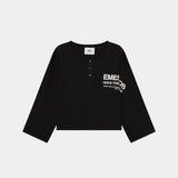 Selection Henley Shadow Long Sleeve T-shirts Eme Studios