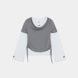 Double Trouble Anthracite Long Sleeve Woman T-Shirts Eme Studios