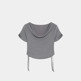 Double Trouble Anthracite Long Sleeve Woman T-Shirts Eme Studios
