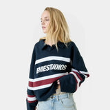 Bachatas Navy Polo Crewneck Sweatshirts Eme Studios
