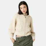 Zoe Off Sand Zipper Knit Woman Knitwear Eme Studios
