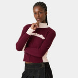 Betty Burgundy Zipper Knit Woman Knitwear Eme Studios