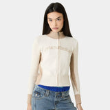 Betty Off Sand Zipper Knit Woman Knitwear Eme Studios