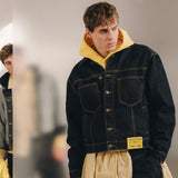 Ledger Raw Denim Jacket Outerwear Eme Studios