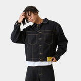 Ledger Raw Denim Jacket Outerwear Eme Studios