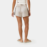 Yimmy Ecru Striped Shorts Woman Pants Eme Studios