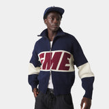 Thrill Navy Zipper Knit Knitwear eme