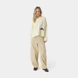 Kiff Off Sand Distressed Knit Polo Knitwear eme