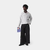 Kiff Grey Distressed Knit Polo Knitwear eme