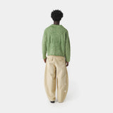 Kiff Bottle Distressed Knit Polo Knitwear eme