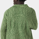 Kiff Bottle Distressed Knit Polo Knitwear eme