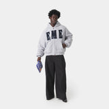 Desire Heather Grey Full Zip Hoodies Eme Studios