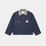 Ethos Navy Boxy Coat Outerwear eme