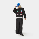 Patches Black Oversized Crewneck Sweatshirts Eme Studios