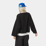 Patches Black Oversized Crewneck Sweatshirts Eme Studios
