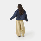 Ethos Navy Boxy Coat Outerwear eme