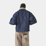 Ethos Navy Boxy Coat Outerwear eme