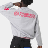 Building Heather Grey Oversized Crewneck Sweatshirts Eme Studios