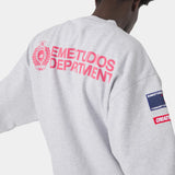 Building Heather Grey Oversized Crewneck Sweatshirts Eme Studios