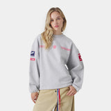 Building Heather Grey Oversized Crewneck Sweatshirts Eme Studios