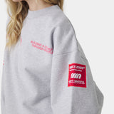 Building Heather Grey Oversized Crewneck Sweatshirts Eme Studios