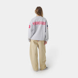 Building Heather Grey Oversized Crewneck Sweatshirts Eme Studios