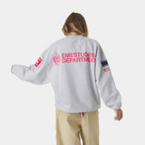 Building Heather Grey Oversized Crewneck Sweatshirts Eme Studios