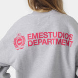 Building Heather Grey Oversized Crewneck Sweatshirts Eme Studios