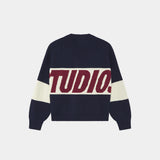 Thrill Navy Master Knit Sweater Knitwear Eme Studios
